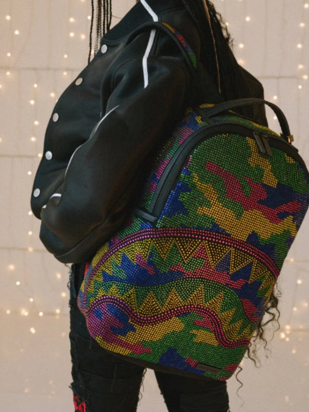 Sprayground “Trinity Inverted Reality” Backpack – 18″  Multicolor Crystals – NWT
